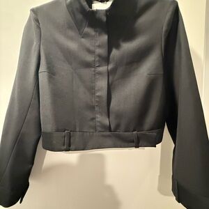 COS Black Fine Wool Women's Detailed Jacket Blazer